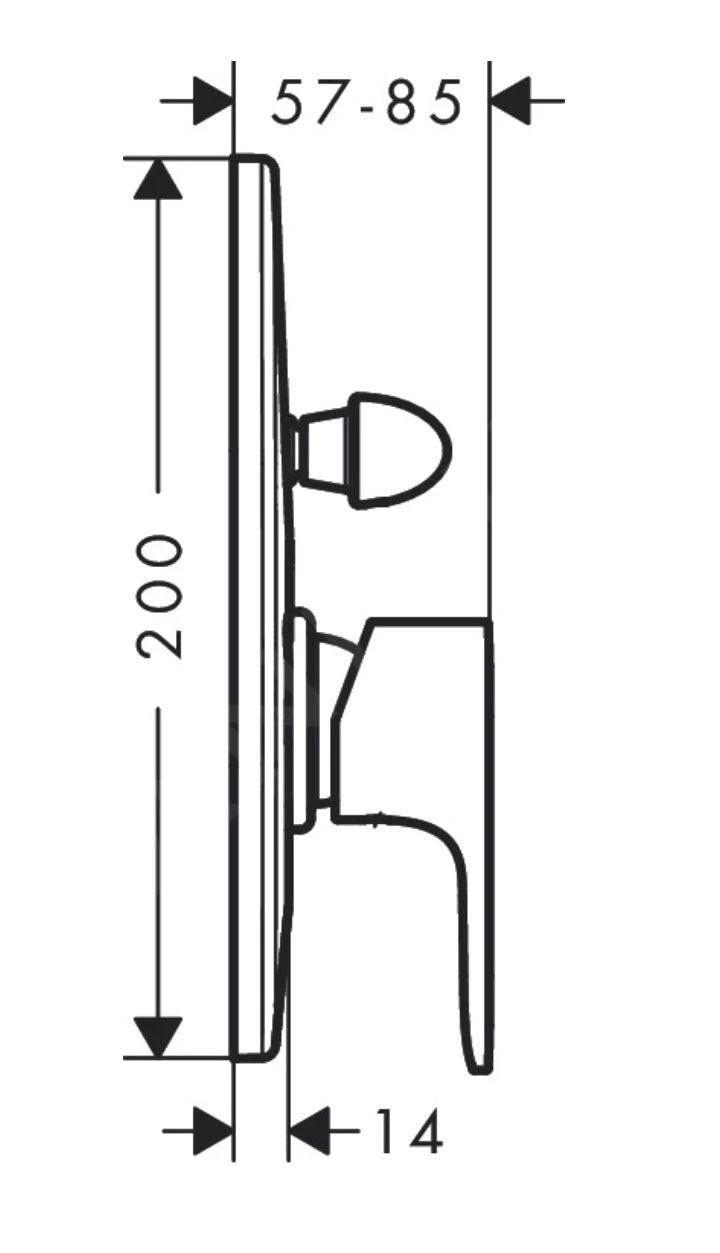 Hansgrohe Rebris E - Afdekset Badkraan, Chroom 72459000 2 Hansgrohe Rebris E - Afdekset Badkraan, Chroom 72459000 - Afbeelding 2