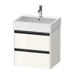 Duravit Ketho.2 - Wastafelkast 549x584x460 Mm, 2 Laden, Glanzend Wit K25275022220000