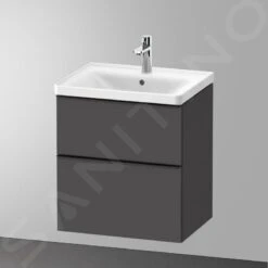 Duravit D-Neo - Wastafelonderkast 625x584x452 Mm, 2 Laden, Grafiet Mat DE4359049490000 -Badkamer Luxe 33ba30707af1b5945aa523d2