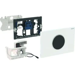 Geberit Sigma10 - Bedieningsplaat, Elektronisch, Dual Flush Spoeling, Netvoeding, Zwart/chroom 115.907.KM.1 -Badkamer Luxe 343baf40358747fd0f38e096 1