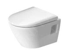 Duravit D-Neo - Hangend Toilet Compact, Rimless, Met WonderGliss, Wit 25870900001 -Badkamer Luxe 345b7982d4d454f98250c986 1