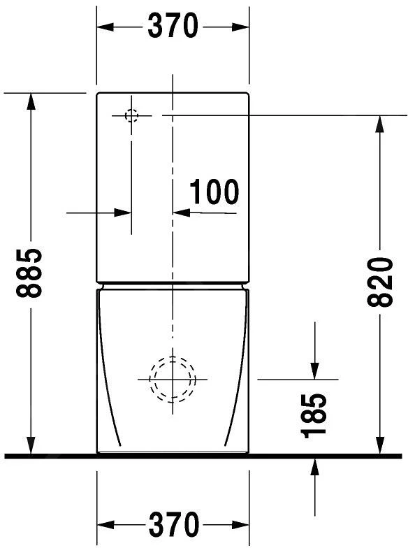 Duravit Starck 2 - Staande Duoblokpot, Wit 2145090000 4 Duravit Starck 2 - Staande Duoblokpot, Wit 2145090000 - Afbeelding 4