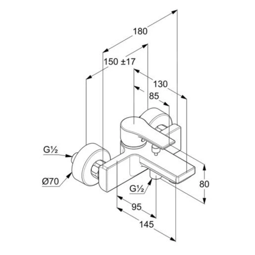 Kludi Zenta SL - Badkraan, Chroom 486700565 2 Kludi Zenta SL - Badkraan, Chroom 486700565 - Afbeelding 2