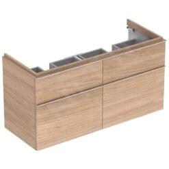 Geberit ICon - Onderkast Voor Dubbele Wastafel Met 4 Laden 1200 Mm, Eikenkhout 841522000