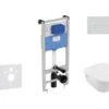 Ideal Standard ProSys - Toiletset- Inbouwreservoir, Closet, WC-zitting Architectura, Oleas M2 Bedieningsplaat, DirectFlush, SoftClose, CeramicPlus, Mat Chroom ProSys120M SP44