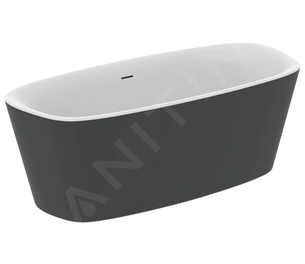 Ideal Standard Dea - Vrijstaand Bad 1700x750 Mm, Mat Wit/mat Zwart K8720V3 1 Ideal Standard Dea - Vrijstaand Bad 1700x750 Mm, Mat Wit/mat Zwart K8720V3