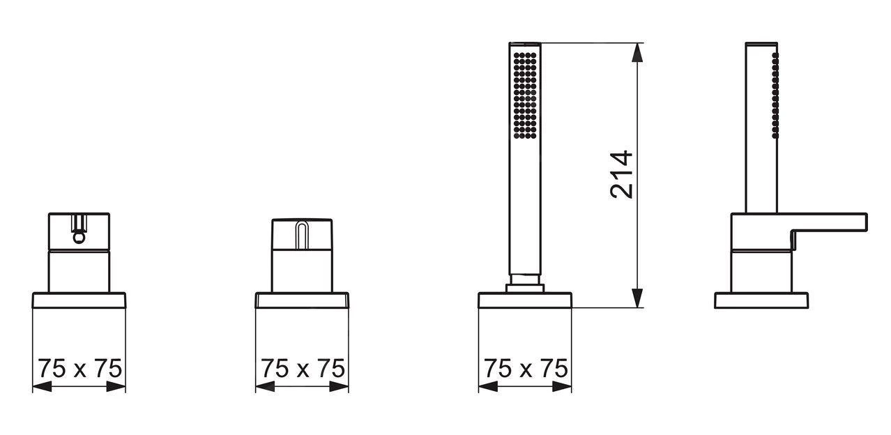 Hansa Loft - Badrandkraan, 3-gats Installatie, Chroom 57799483 2 Hansa Loft - Badrandkraan, 3-gats Installatie, Chroom 57799483 - Afbeelding 2