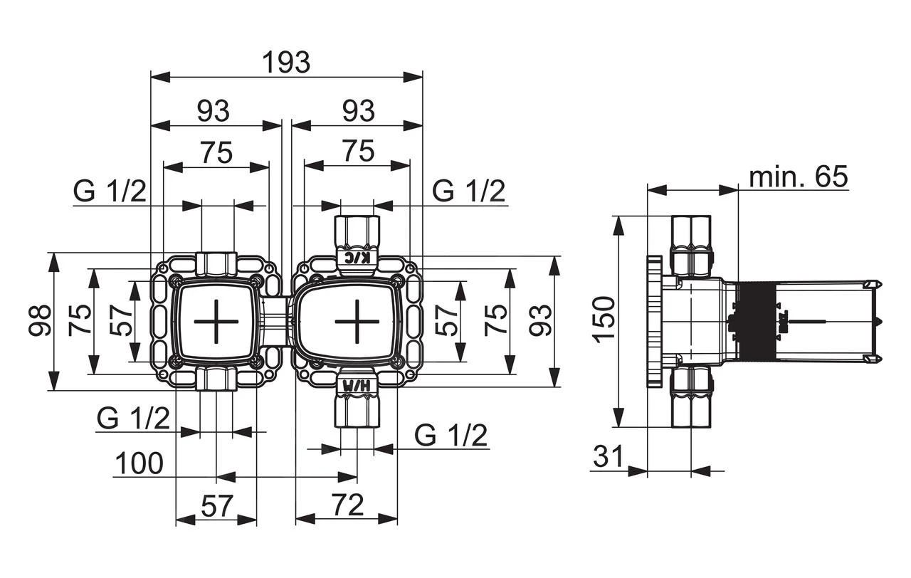 Hansa Matrix - Inbouwdeel 44030100 2 Hansa Matrix - Inbouwdeel 44030100 - Afbeelding 2