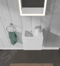 Duravit L-Cube - Wastafelonderkast 400x420x294 Mm, Links, 1 Deur, Glanzend Wit LC6272L2222 -Badkamer Luxe 38703deebf0e4a734a3bcb7d