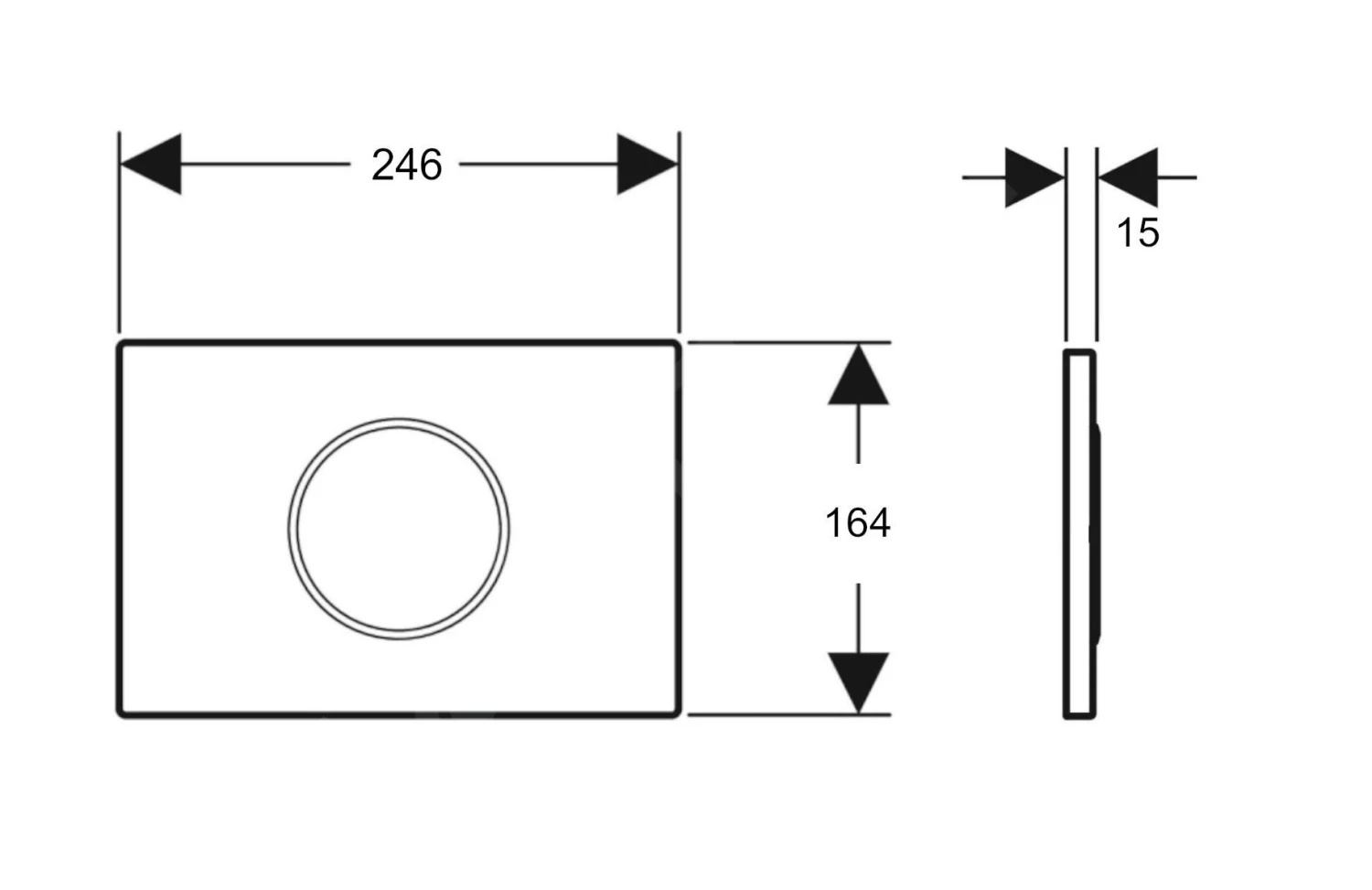 Geberit Sigma10 - Elektronische Bedieningsplaat, Batterijvoeding, Roestvrij Staal 115.908.KJ.6 2 Geberit Sigma10 - Elektronische Bedieningsplaat, Batterijvoeding, Roestvrij Staal 115.908.KJ.6 - Afbeelding 2