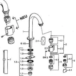 Hansa Nova - Wastafelkraan, Chroom 00938101 -Badkamer Luxe 38f3f928712679d9b7cbc5a8 1