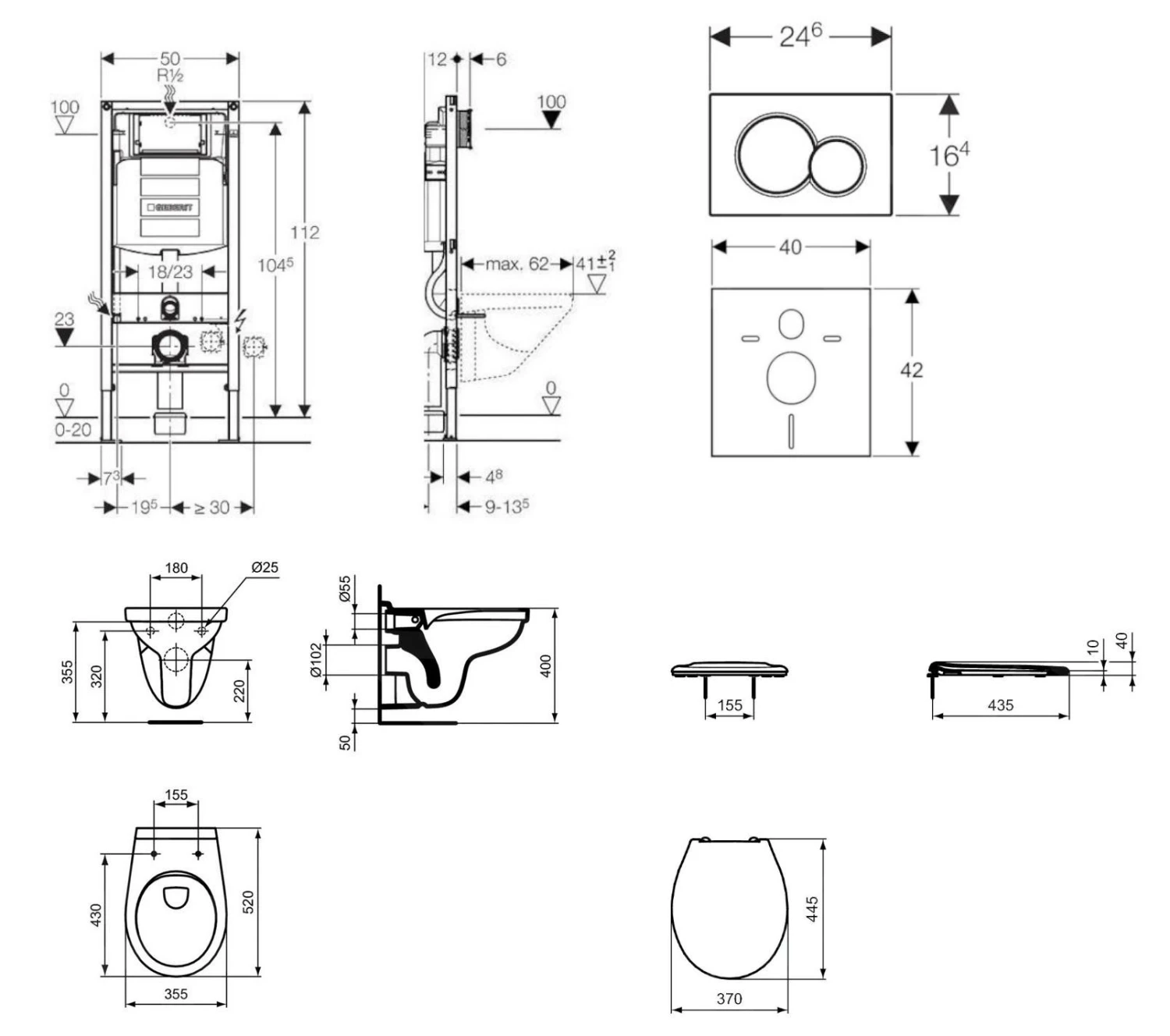 Geberit Duofix - Set Voorwandinstallatie, Closet Alpha Met WC-zitting, Sigma01 Bedieningsknop, Alpine Wit 111.300.00.5 NR1 2 Geberit Duofix - Set Voorwandinstallatie, Closet Alpha Met WC-zitting, Sigma01 Bedieningsknop, Alpine Wit 111.300.00.5 NR1 - Afbeelding 2