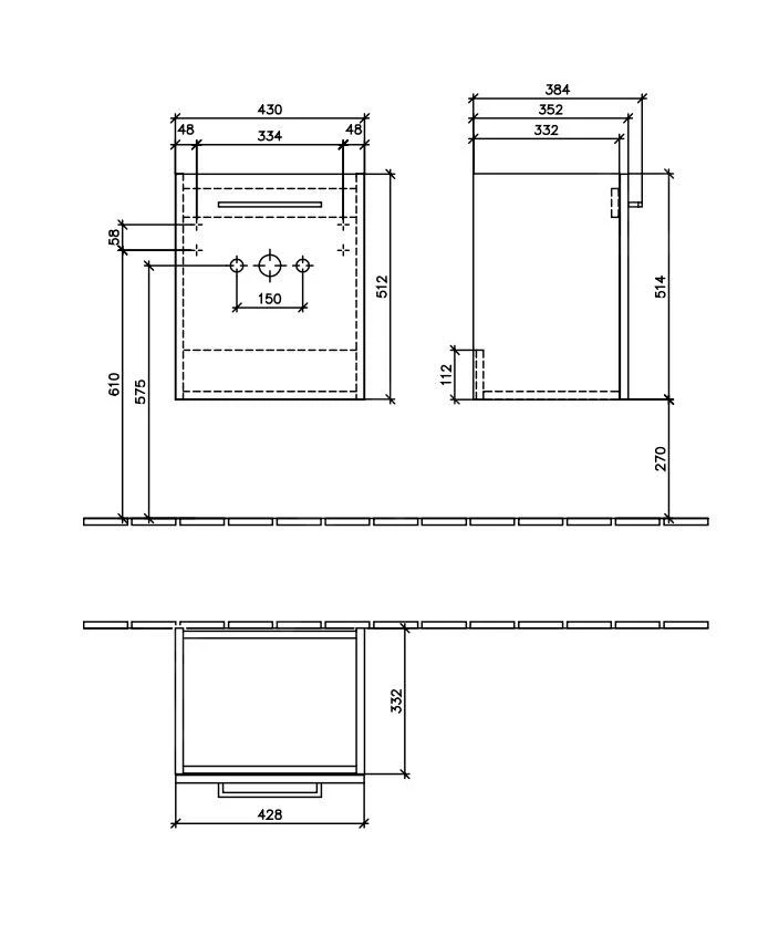 Villeroy & Boch Avento - Wastafelkast, 430x514x352 Mm, 1 Deur, Crystal White A88701B4 2 Villeroy & Boch Avento - Wastafelkast, 430x514x352 Mm, 1 Deur, Crystal White A88701B4 - Afbeelding 2