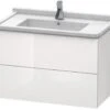 Duravit L-Cube - Wastafelonderkast 558x820x469 Mm, 2 Laden, Glanzend Wit LC626502222