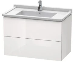 Duravit L-Cube - Wastafelonderkast 558x820x469 Mm, 2 Laden, Glanzend Wit LC626502222
