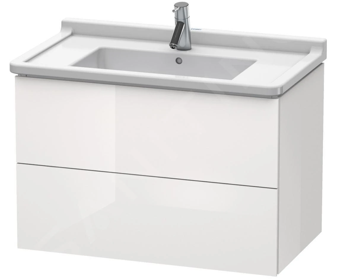 Duravit L-Cube - Wastafelonderkast 558x820x469 Mm, 2 Laden, Glanzend Wit LC626502222 1 Duravit L-Cube - Wastafelonderkast 558x820x469 Mm, 2 Laden, Glanzend Wit LC626502222