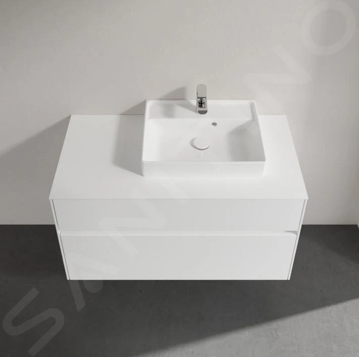 Villeroy & Boch Collaro - Wastafelonderkast, 1000x548x500 Mm, 2 Laden, Glossy White C01500DH 6 Villeroy & Boch Collaro - Wastafelonderkast, 1000x548x500 Mm, 2 Laden, Glossy White C01500DH - Afbeelding 6