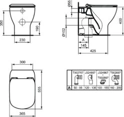 Ideal Standard Tesi - Staand Toilet, Horizontale Afvoer, AquaBlade, Zwart T0077V3 7 Ideal Standard Tesi - Staand Toilet, Horizontale Afvoer, AquaBlade, Zwart T0077V3 -Badkamer Luxe 3adf51918f42aea43dbb3946