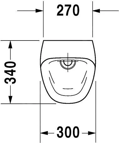 Duravit DuraStyle - Urinoir, Elektrische Bediening, Afval Achteraan, Rimless, Met WonderGliss, Wit 28063100931 2 Duravit DuraStyle - Urinoir, Elektrische Bediening, Afval Achteraan, Rimless, Met WonderGliss, Wit 28063100931 - Afbeelding 2