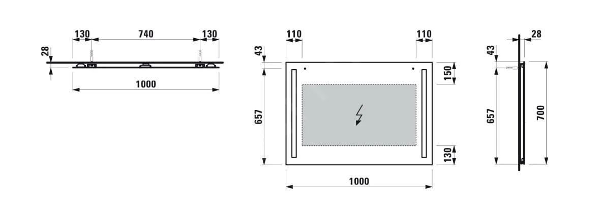 Laufen Lani - Spiegel Met LED-verlichting, 100x70 Cm H4038551121441 2 Laufen Lani - Spiegel Met LED-verlichting, 100x70 Cm H4038551121441 - Afbeelding 2