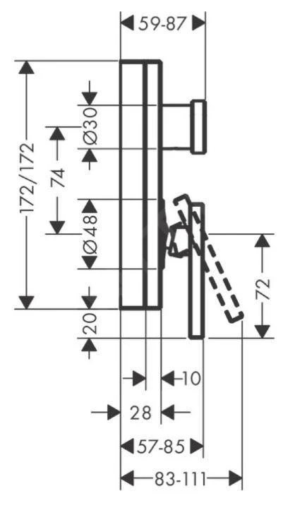 Axor Edge - Afbouwdeel Voor Inbouwkraan, Chroom 46420000 2 Axor Edge - Afbouwdeel Voor Inbouwkraan, Chroom 46420000 - Afbeelding 2