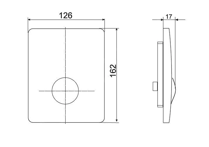 Villeroy & Boch ViConnect - Urinoir-bedieningspaneel 100SU, Chroom Mat 92194469 2 Villeroy & Boch ViConnect - Urinoir-bedieningspaneel 100SU, Chroom Mat 92194469 - Afbeelding 2