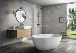 Aqualine Baden - Vrijstaand Bad 150x82 Cm, Wit E1850 -Badkamer Luxe 3c2196ae6a69a256f4c31b0e