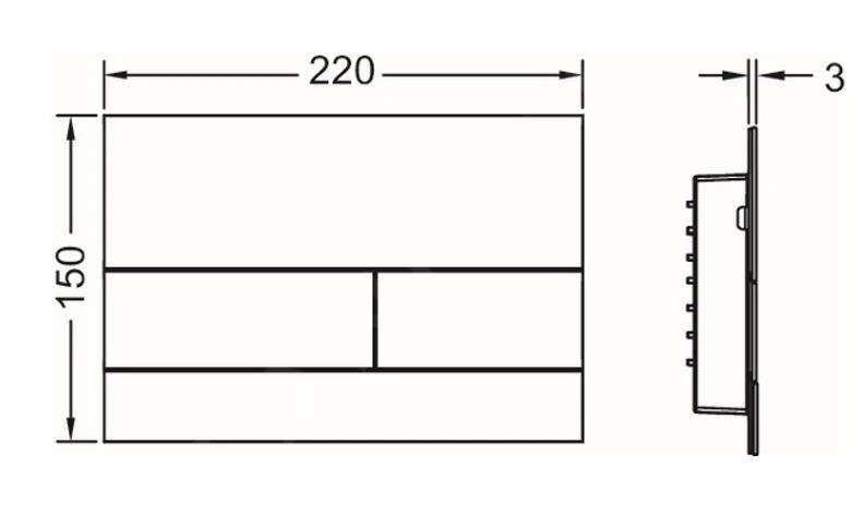 Tece TECEsquare - Bedieningsplaat, Glanzend Wit 9240832 2 Tece TECEsquare - Bedieningsplaat, Glanzend Wit 9240832 - Afbeelding 2