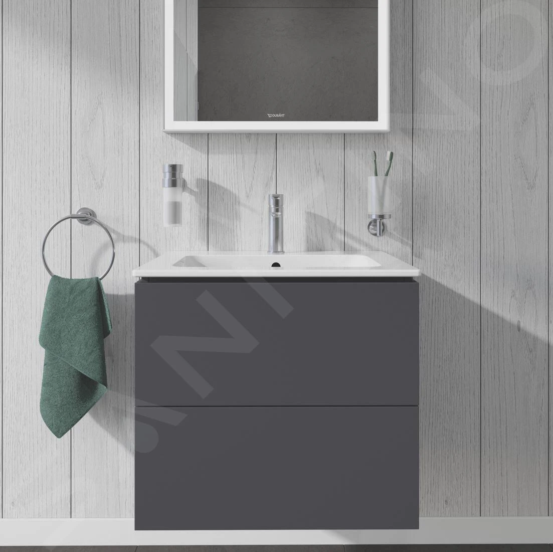 Duravit L-Cube - Wastafelonderkast 550x620x481 Mm, 2 Laden, Grafiet Mat LC624004949 5 Duravit L-Cube - Wastafelonderkast 550x620x481 Mm, 2 Laden, Grafiet Mat LC624004949 - Afbeelding 5