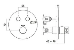 Paffoni Compact Box - Thermostatische Inbouwkraan, Voor 2 Uitgangen, Mat Wit CPT018BO -Badkamer Luxe 3da4d0158b421247cc4d9d36