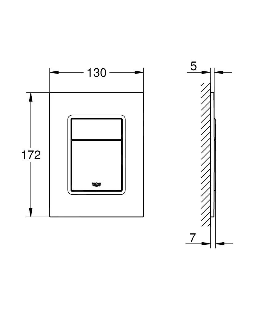 Grohe Skate Cosmopolitan S - Bedieningsplaat, Gepolijst Nikkel 37535BE0 2 Grohe Skate Cosmopolitan S - Bedieningsplaat, Gepolijst Nikkel 37535BE0 - Afbeelding 2
