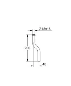Grohe Reserveonderdelen - Urinoirspoelpijp, Chroom 37039000 -Badkamer Luxe 3de614587fd6680f5a0c642a