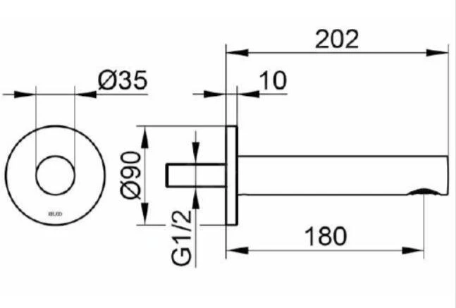 Keuco IXMO - Baduitloop, Aluminium 59545170101 2 Keuco IXMO - Baduitloop, Aluminium 59545170101 - Afbeelding 2