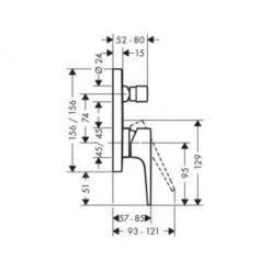 Hansgrohe Metropol - Eengreeps Badmengkraan Afbouwdeel Met Zekerheidscombinatie, Chroom 74546000 -Badkamer Luxe 3ea564b3b58f27188a0a72e0