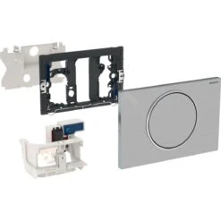 Geberit Sigma10 - Wc-besturing Met Elektronische Spoelactivering, Netvoeding, Radiografisch, Geborsteld Rvs 115.867.SN.5