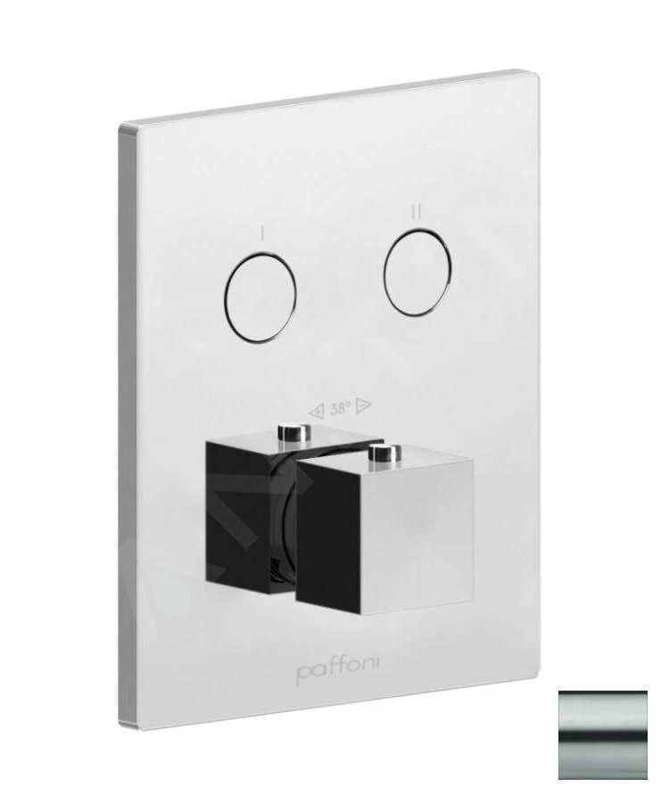 Paffoni Compact Box - Thermostatische Inbouwkraan, Voor 2 Uitgangen, Rvs CPT518ST 1 Paffoni Compact Box - Thermostatische Inbouwkraan, Voor 2 Uitgangen, Rvs CPT518ST