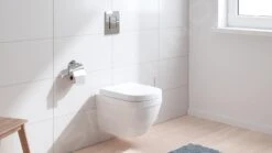 Grohe Solido - Toiletset, Hangtoilet Euro Ceramic En Softclose Toiletzitting, Bedieningsknop Skate Cosmopolitan, Chroom/wit 39889000 -Badkamer Luxe 4114e917ffc41f94577f8b8d