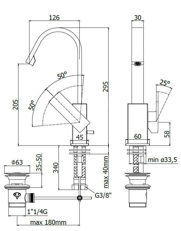 Paffoni Effe - Wastafelkraan Met Waste, Chroom EF877CR 2 Paffoni Effe - Wastafelkraan Met Waste, Chroom EF877CR - Afbeelding 2