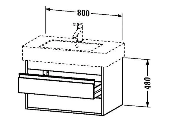 Duravit Ketho - Wastafelonderkast 480x800x455 Mm, 2 Laden, Glanzend Wit KT664002222 2 Duravit Ketho - Wastafelonderkast 480x800x455 Mm, 2 Laden, Glanzend Wit KT664002222 - Afbeelding 2