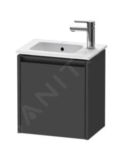 Duravit Ketho.2 - Wastafelkast 440x410x292 Mm, 1 Deur, Scharnieren Rechts, Grafiet Mat K25060R49490000