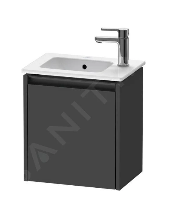 Duravit Ketho.2 - Wastafelkast 440x410x292 Mm, 1 Deur, Scharnieren Rechts, Grafiet Mat K25060R49490000 1 Duravit Ketho.2 - Wastafelkast 440x410x292 Mm, 1 Deur, Scharnieren Rechts, Grafiet Mat K25060R49490000