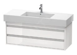 Duravit Ketho - Wastafelonderkast 480x1200x455 Mm, 2 Laden, Glanzend Wit KT664202222