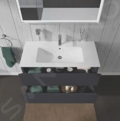 Duravit L-Cube - Wastafelonderkast 550x1020x481 Mm, 2 Laden, Grafiet Mat LC624204949 -Badkamer Luxe 42b9ae151f91cae7f5d405a6