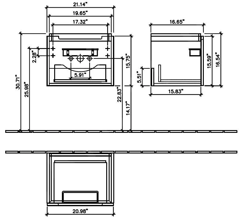 Villeroy & Boch Subway 2.0 - Wastafelkast, 537x420x423 Mm, 1 La, Mat Wit A68600MS 2 Villeroy & Boch Subway 2.0 - Wastafelkast, 537x420x423 Mm, 1 La, Mat Wit A68600MS - Afbeelding 2