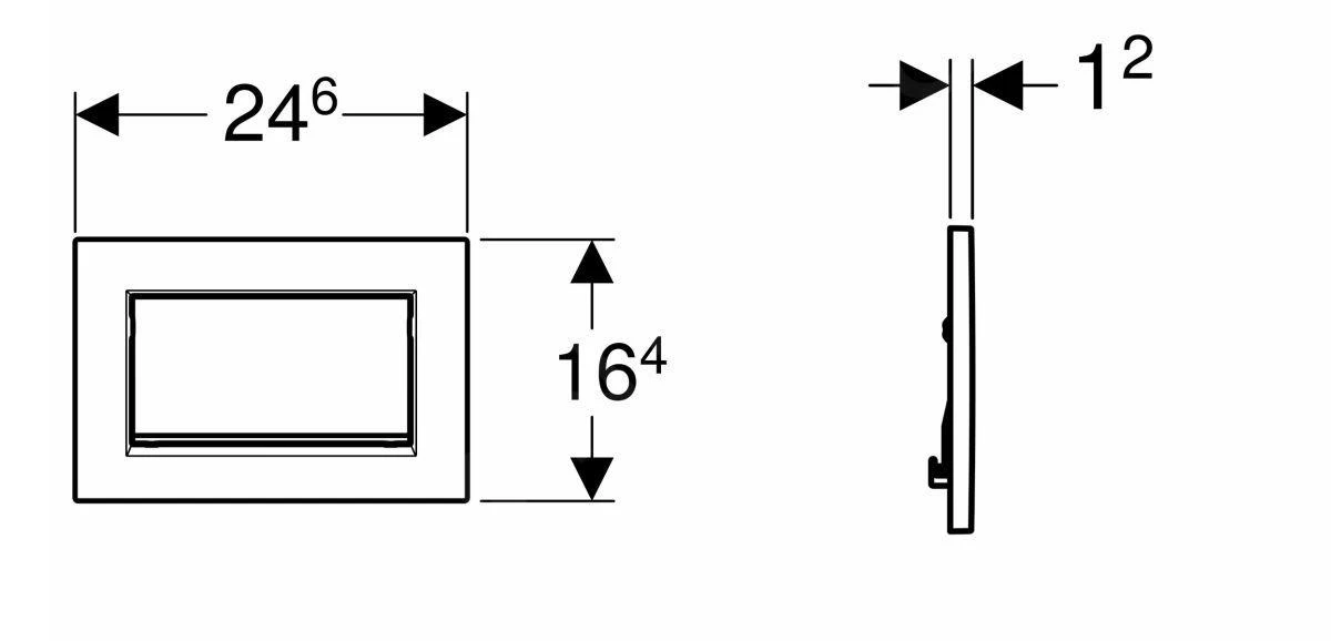 Geberit Sigma30 - Bedieningsplaat, Wit Mat/chroom 115.893.JT.1 2 Geberit Sigma30 - Bedieningsplaat, Wit Mat/chroom 115.893.JT.1 - Afbeelding 2