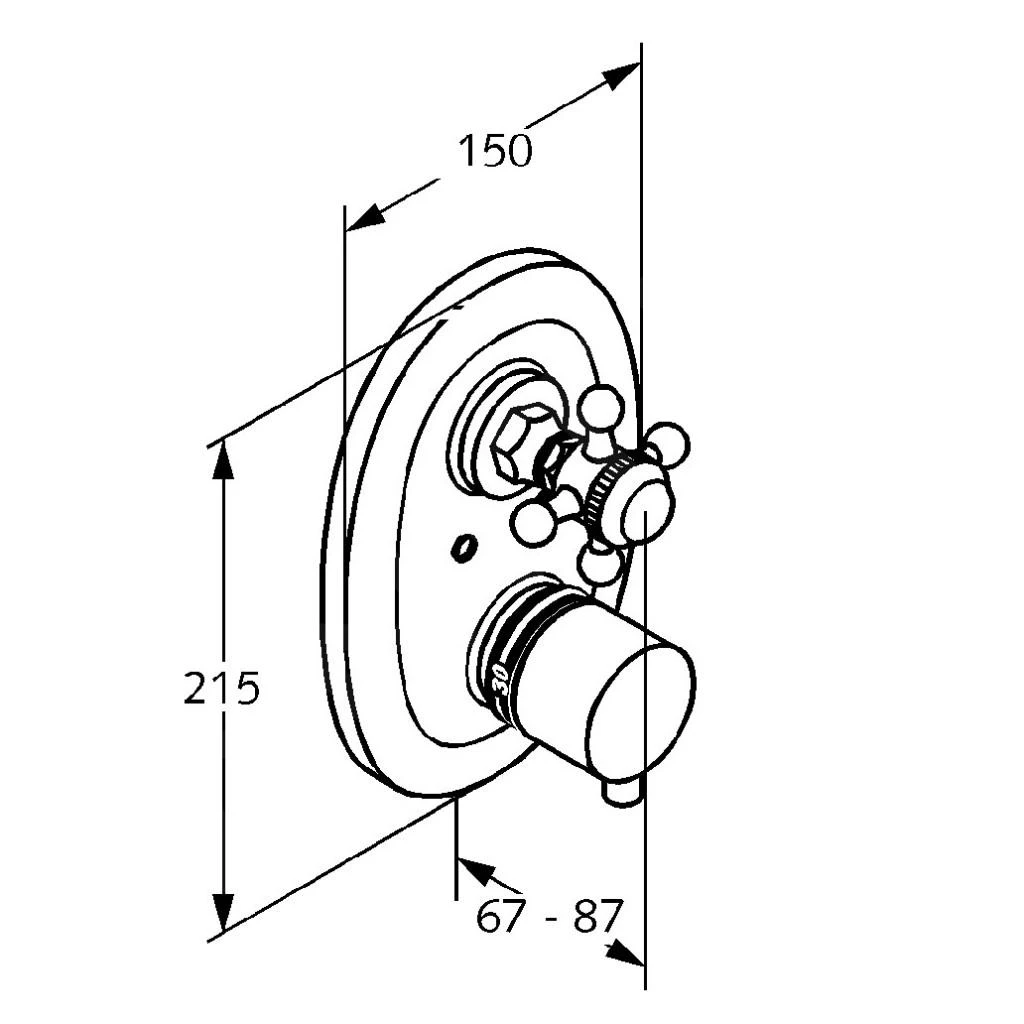 Kludi Adlon - Afdekset Voor Douchethermostaat, Chroom 517200520 2 Kludi Adlon - Afdekset Voor Douchethermostaat, Chroom 517200520 - Afbeelding 2