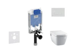 Ideal Standard ProSys - Toiletset- Inbouwreservoir, Douche-WC, WC-zitting TECEone, Oleas M1 Bedieningsplaat, Rimless, SoftClose, Mat Chroom ProSys80M SP131