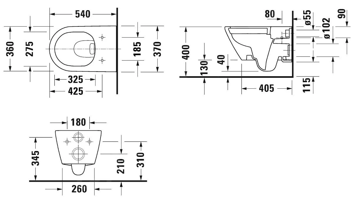 Duravit D-Neo - Hangend Toilet Met SoftClose Wc Bril, Rimless, Wit 45770900A1 2 Duravit D-Neo - Hangend Toilet Met SoftClose Wc Bril, Rimless, Wit 45770900A1 - Afbeelding 2