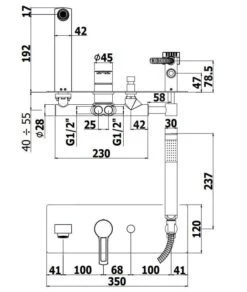 Paffoni Ringo - Inbouw Badkraan, Met Toebehoren En Inbouwdeel, Mat Zwart RIN001NO -Badkamer Luxe 445a65fb486bac4395dec94e