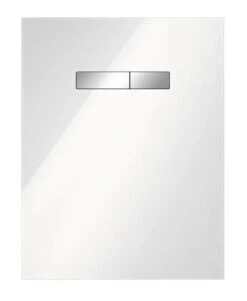 Tece TECElux - Bovenste Bedieningsglasplaat Met Handmatige Bediening, Wit Glas/glanzend Chroom 9650001